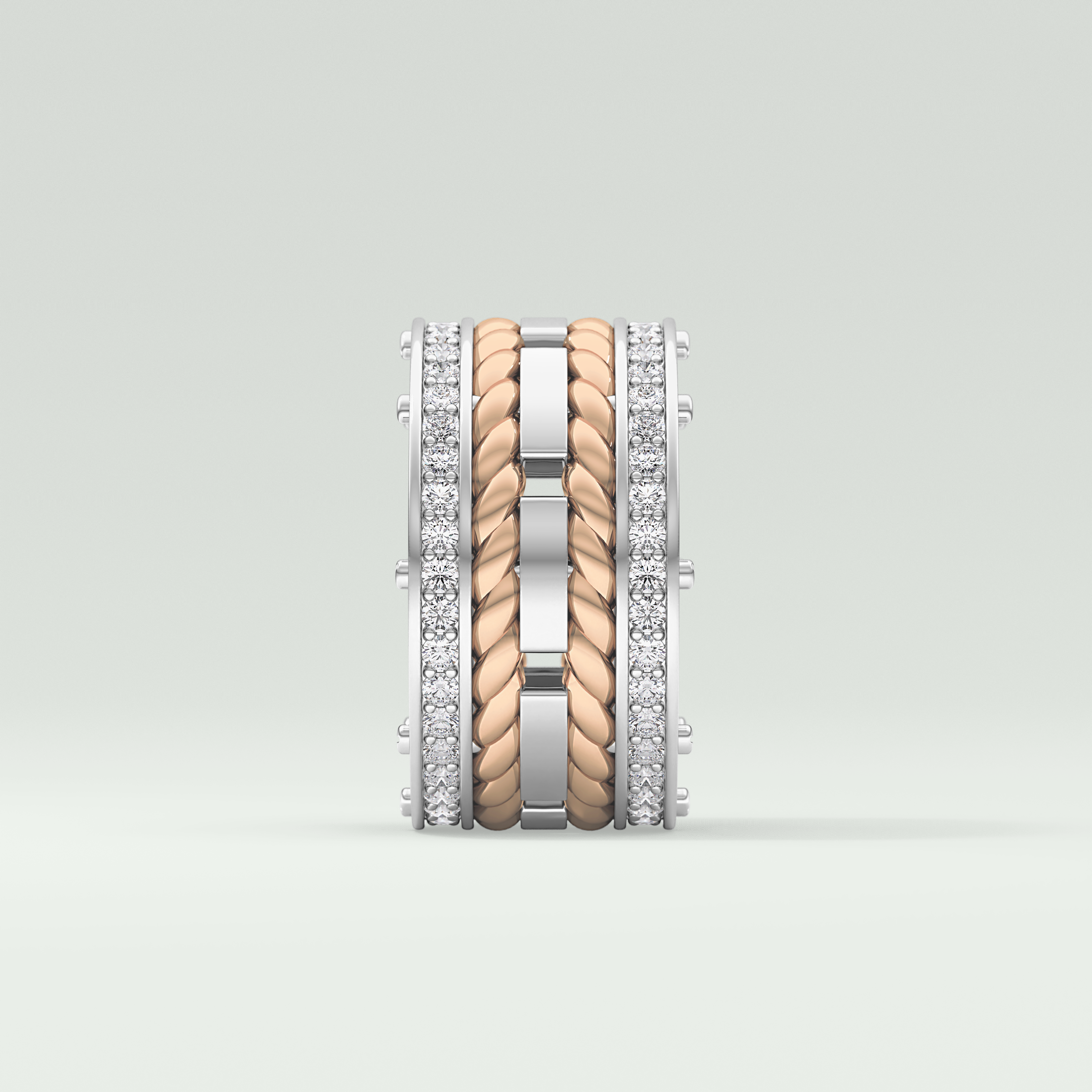 1.05 CT Classic Moissanite Diamond Twisted Style Men's Wedding Band 10