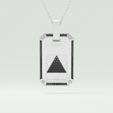 0.90 CT Star Shaped Black Moissanite Diamond Stones Necklace For Him 5