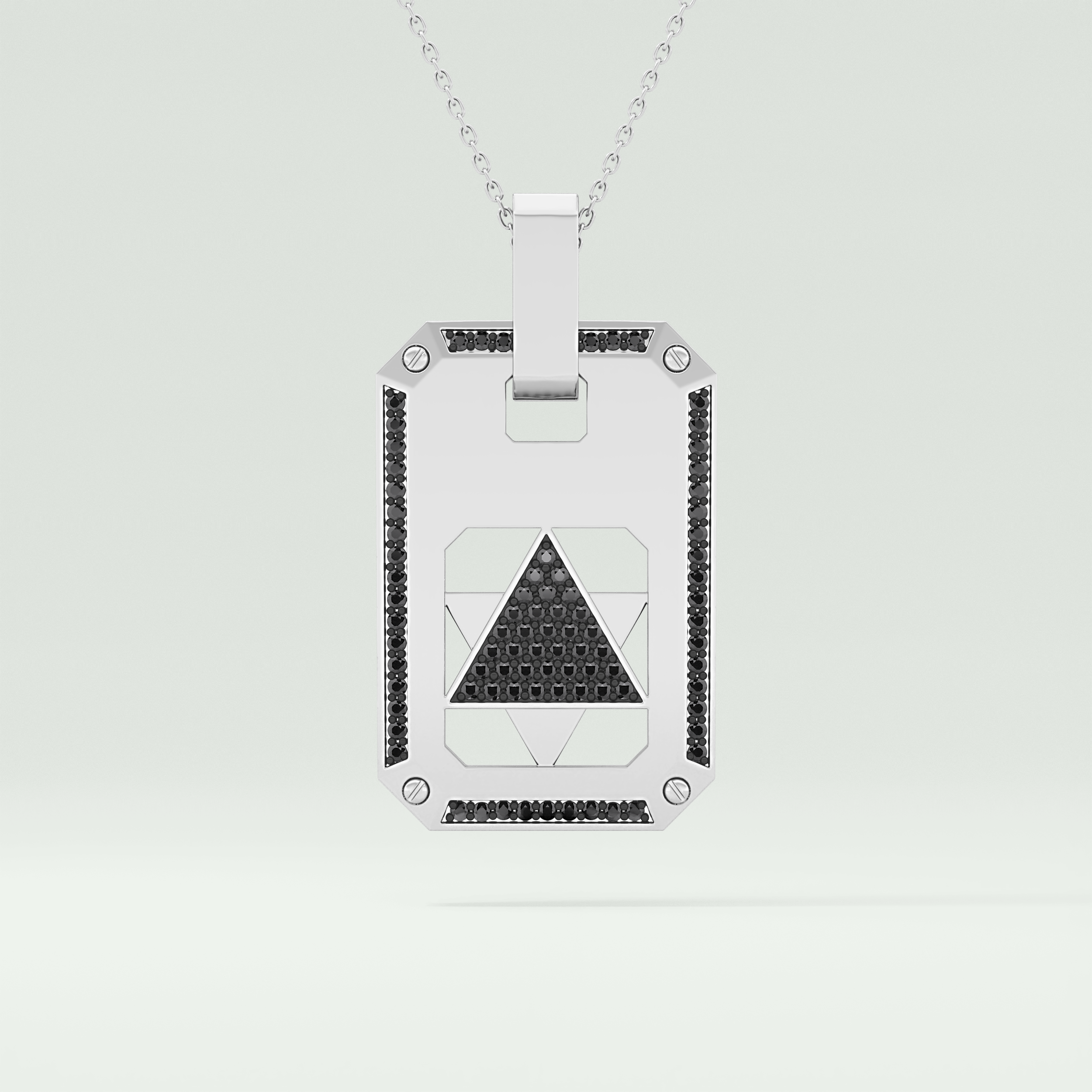 0.90 CT Star Shaped Black Moissanite Diamond Stones Necklace For Him 5