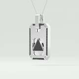 0.90 CT Star Shaped Black Moissanite Diamond Stones Necklace For Him 6