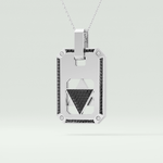 0.90 CT Star Shaped Black Moissanite Diamond Stones Necklace For Him 7