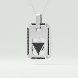 0.90 CT Star Shaped Black Moissanite Diamond Stones Necklace For Him 7