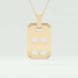 Unique Polished Star Shaped Necklace For Men