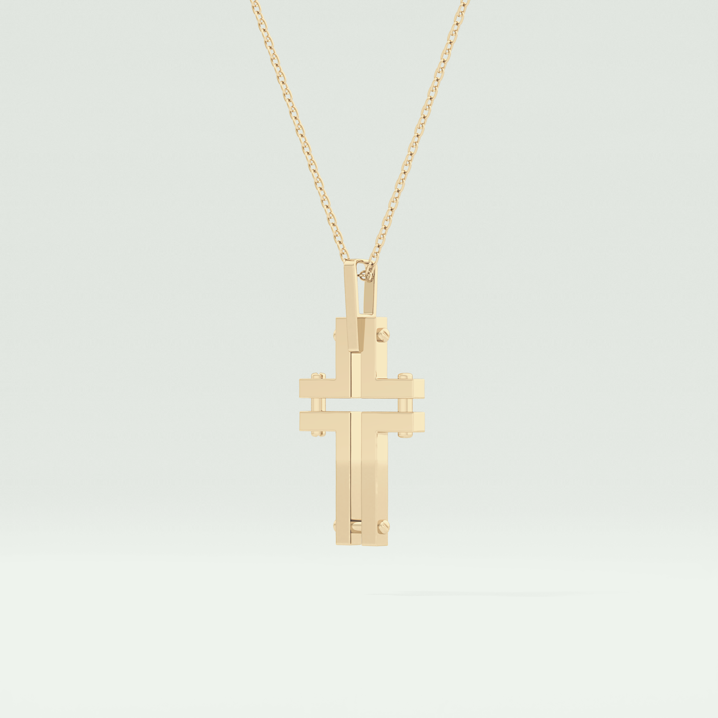 Polished Cross Unique Necklace For Him 2