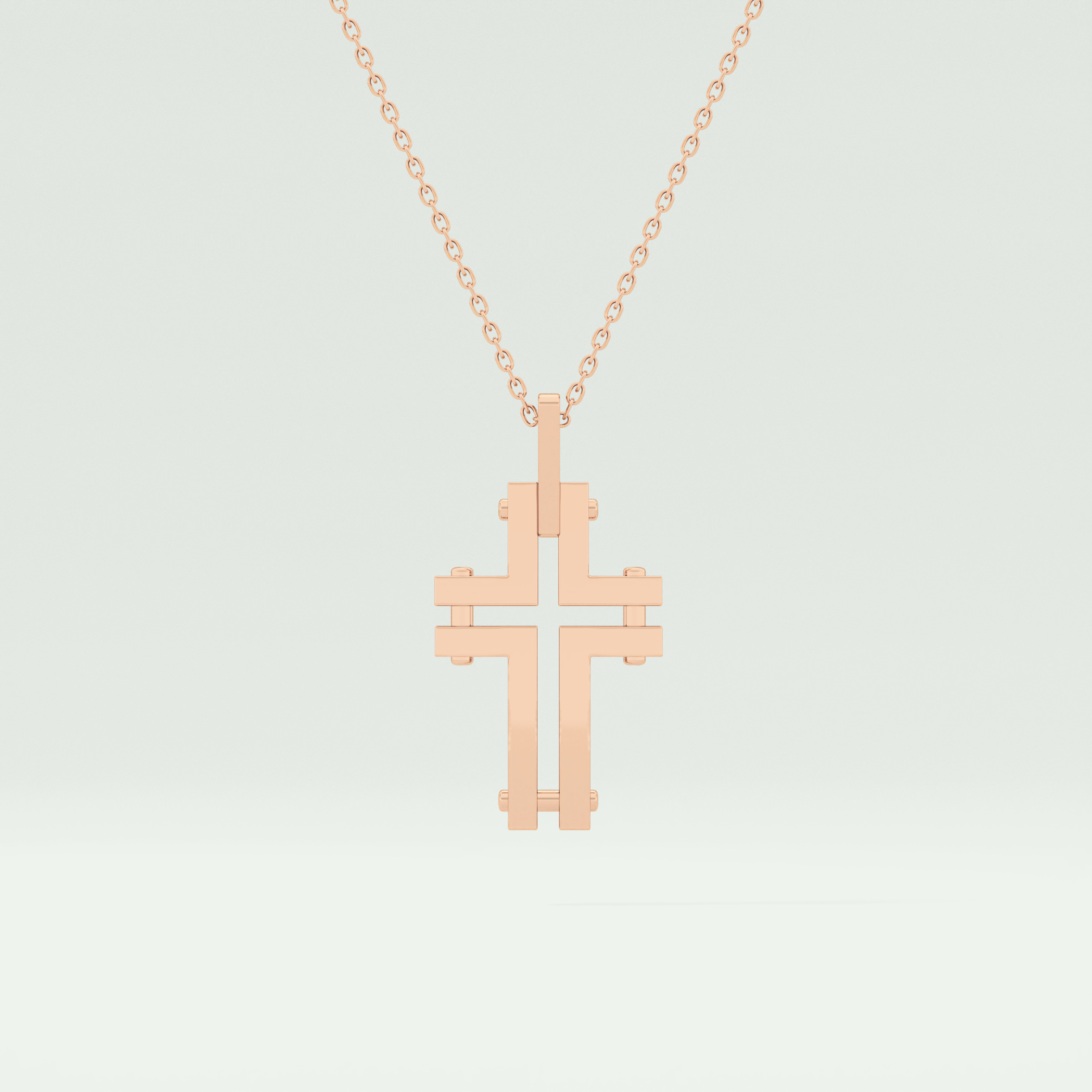 Polished Cross Unique Necklace For Him 9