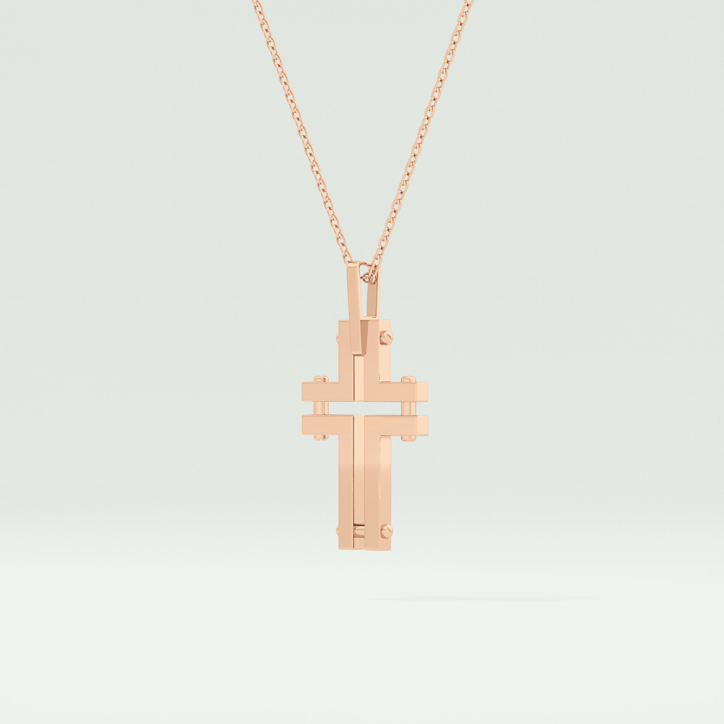 Polished Cross Unique Necklace For Him 10