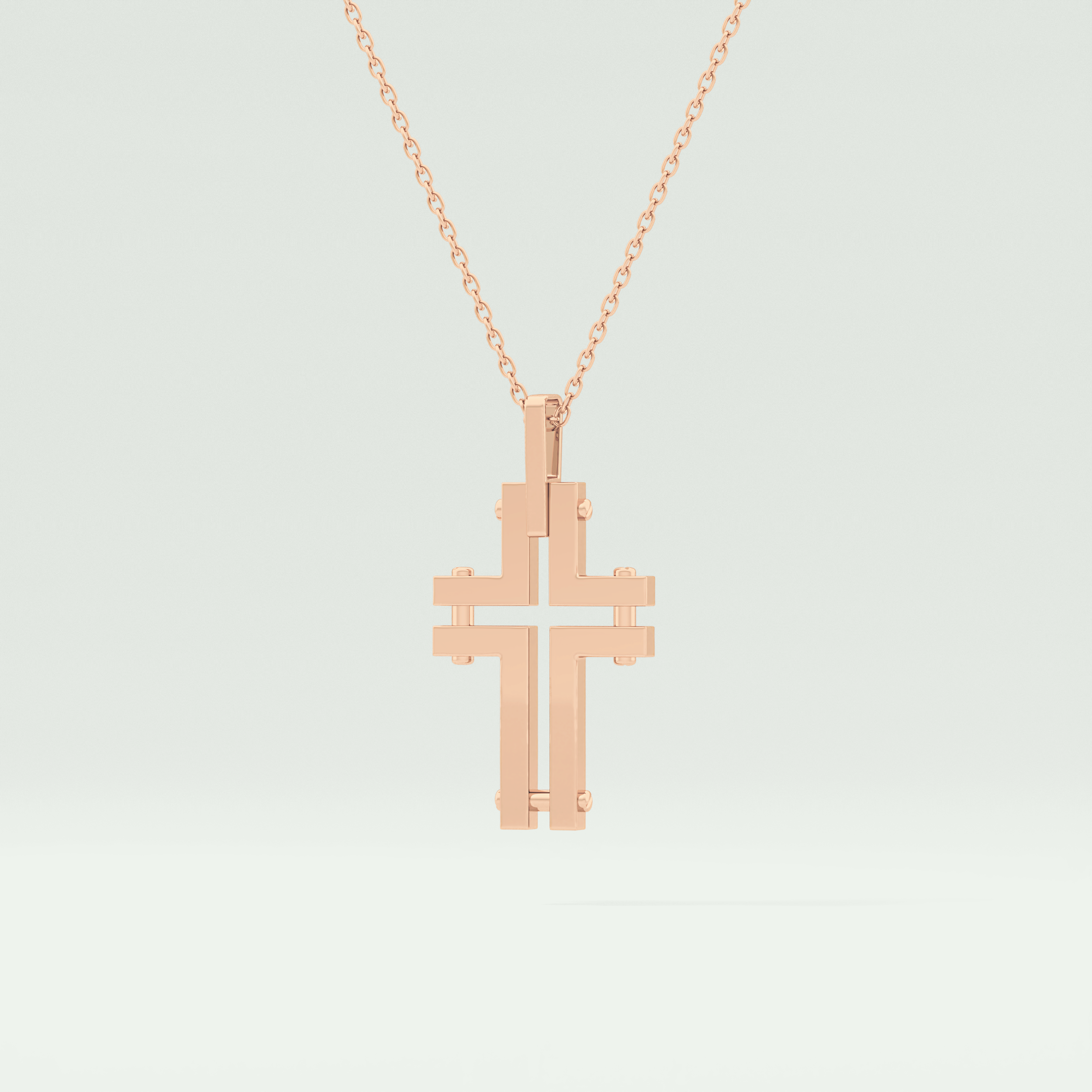 Polished Cross Unique Necklace For Him 12