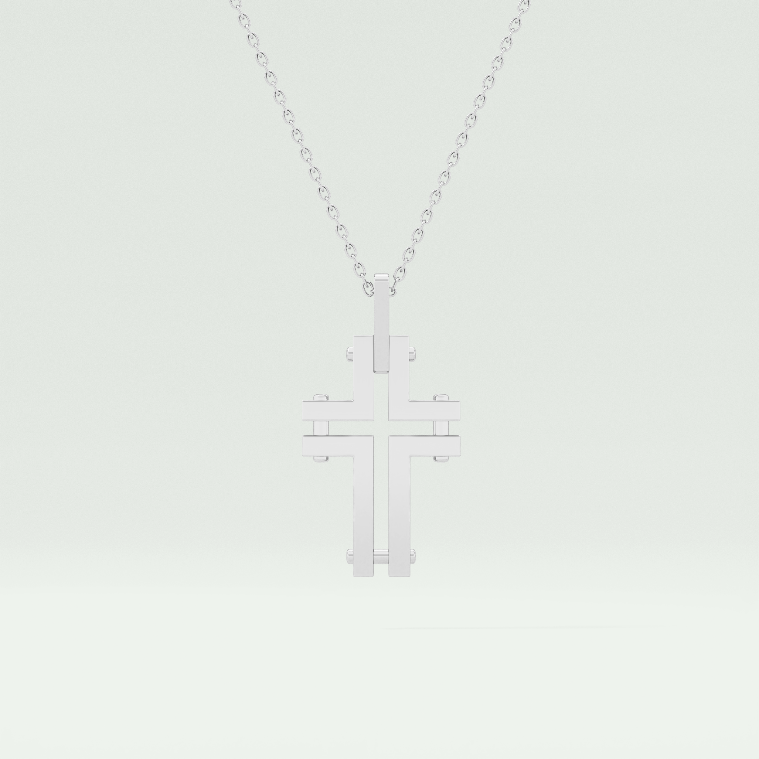 Polished Cross Unique Necklace For Him 6