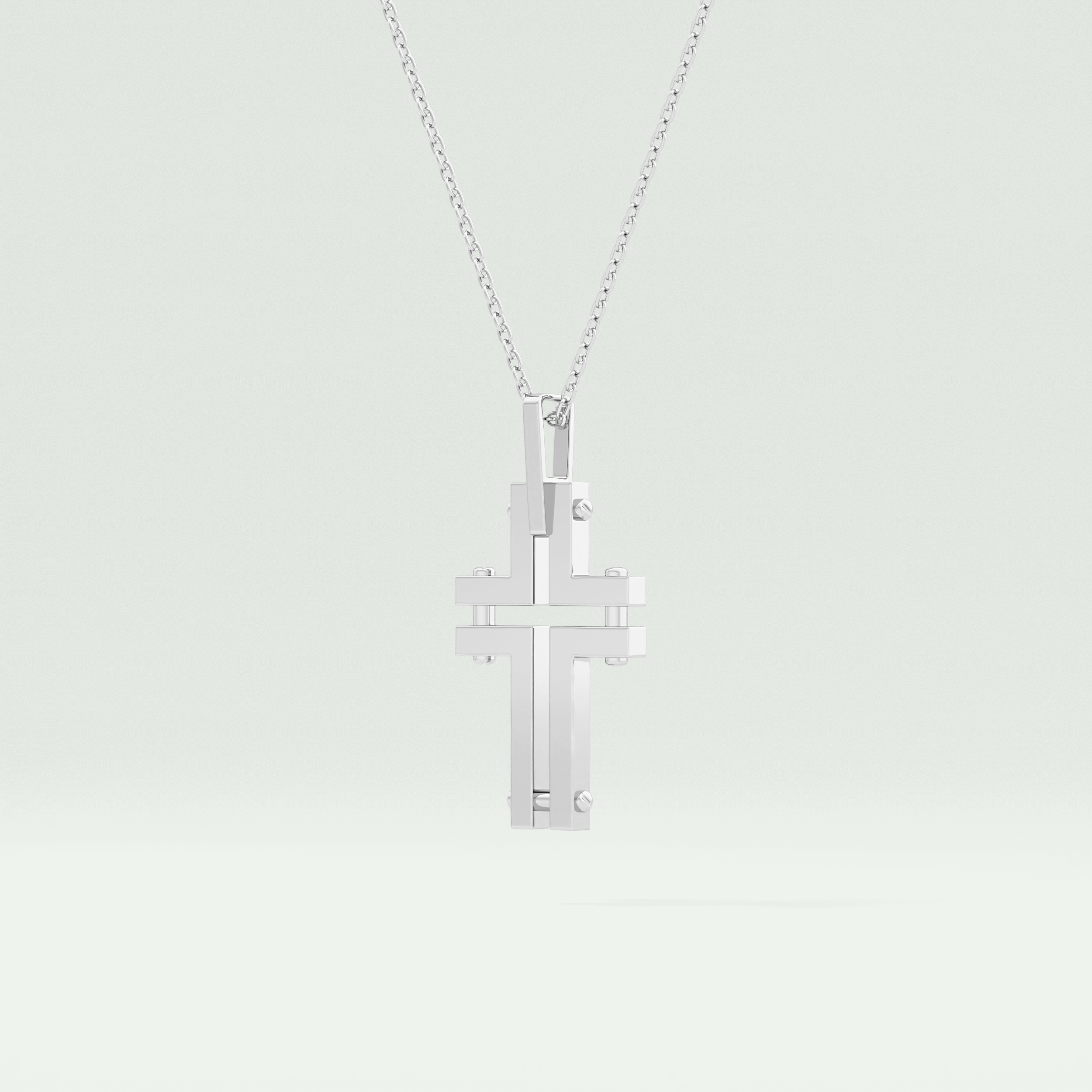 Polished Cross Unique Necklace For Him 7