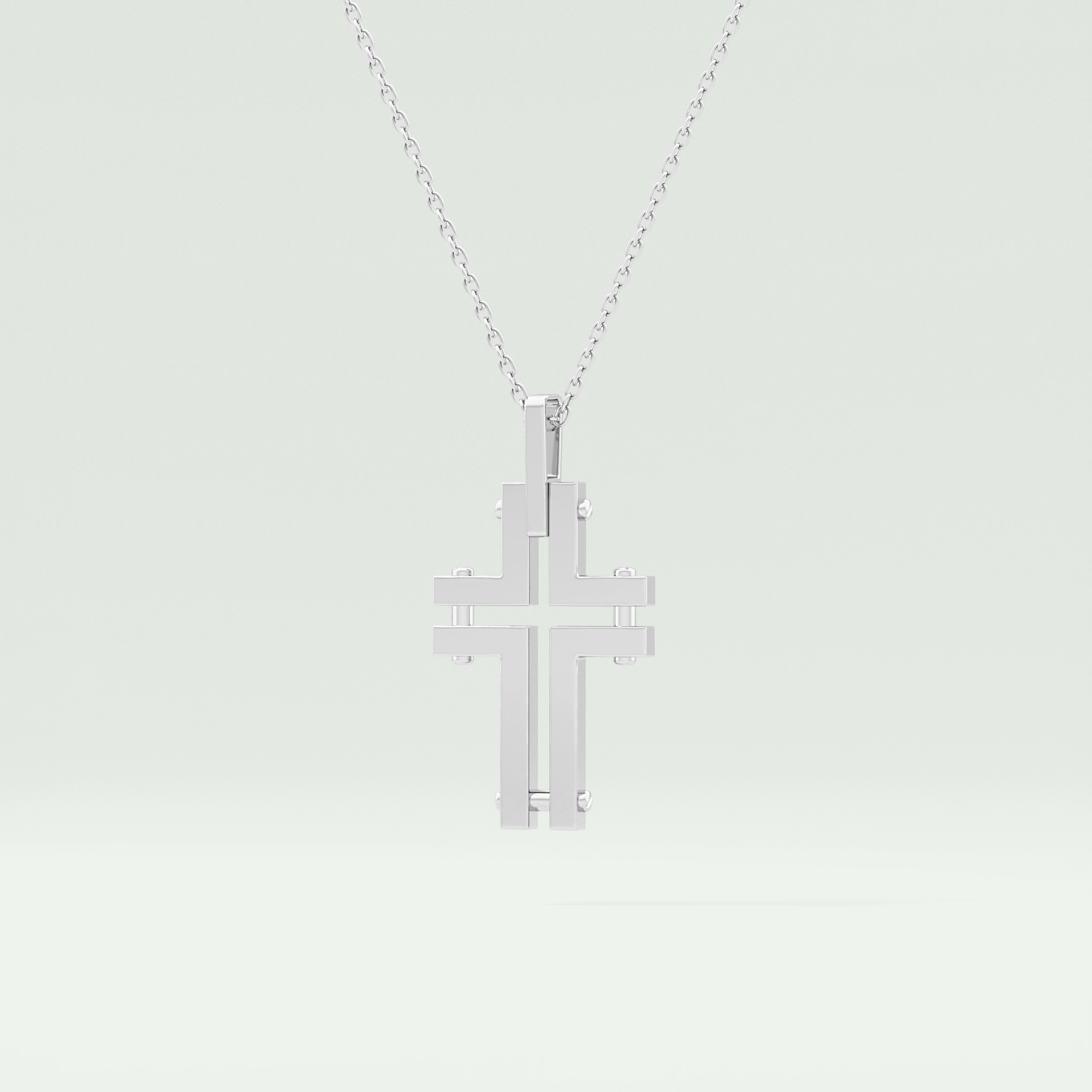 Polished Cross Unique Necklace For Him 5