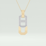 0.30 CT Round Moissanite Diamond Two Tone Connecting Necklace 1