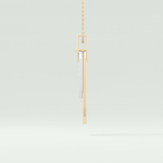 0.30 CT Round Moissanite Diamond Two Tone Connecting Necklace 3