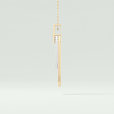 0.30 CT Round Moissanite Diamond Two Tone Connecting Necklace 3