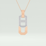 0.30 CT Round Moissanite Diamond Two Tone Connecting Necklace 5