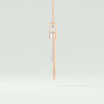 0.30 CT Round Moissanite Diamond Two Tone Connecting Necklace 7