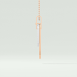 0.30 CT Round Moissanite Diamond Two Tone Connecting Necklace 7