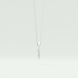 0.02 CT Black Solitaire Moissanite Diamond Necklace For Him 8