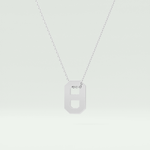 0.02 CT Black Solitaire Moissanite Diamond Necklace For Him 5