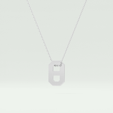0.02 CT Black Solitaire Moissanite Diamond Necklace For Him 5