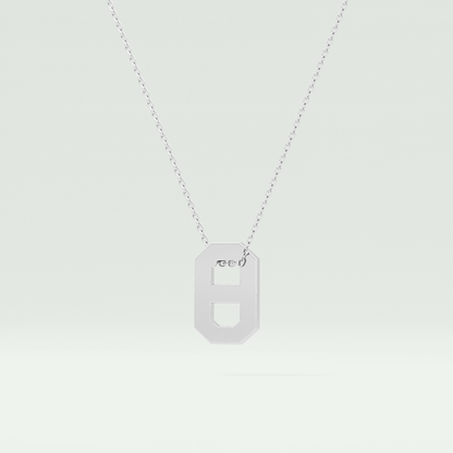 0.02 CT Black Solitaire Moissanite Diamond Necklace For Him