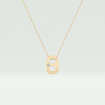 0.02 CT Round Solitaire Moissanite Diamond Necklace For Him 1