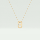 0.02 CT Round Solitaire Moissanite Diamond Necklace For Him 1
