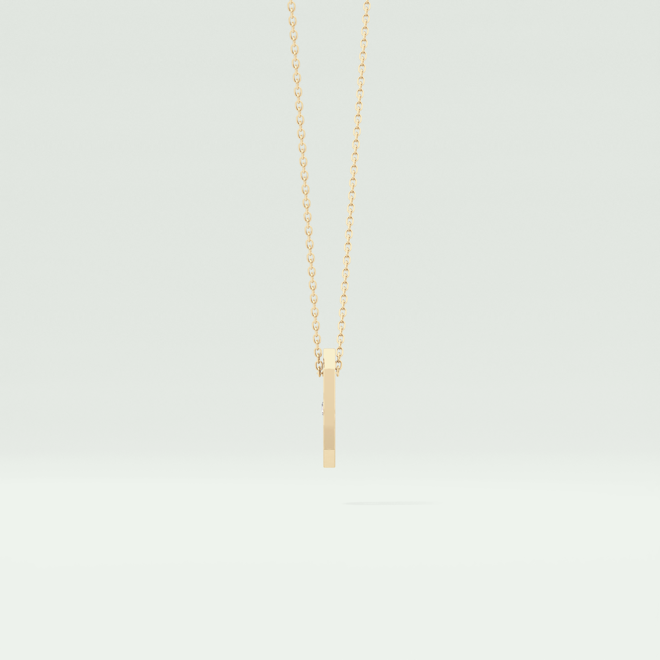0.02 CT Round Solitaire Moissanite Diamond Necklace For Him 4