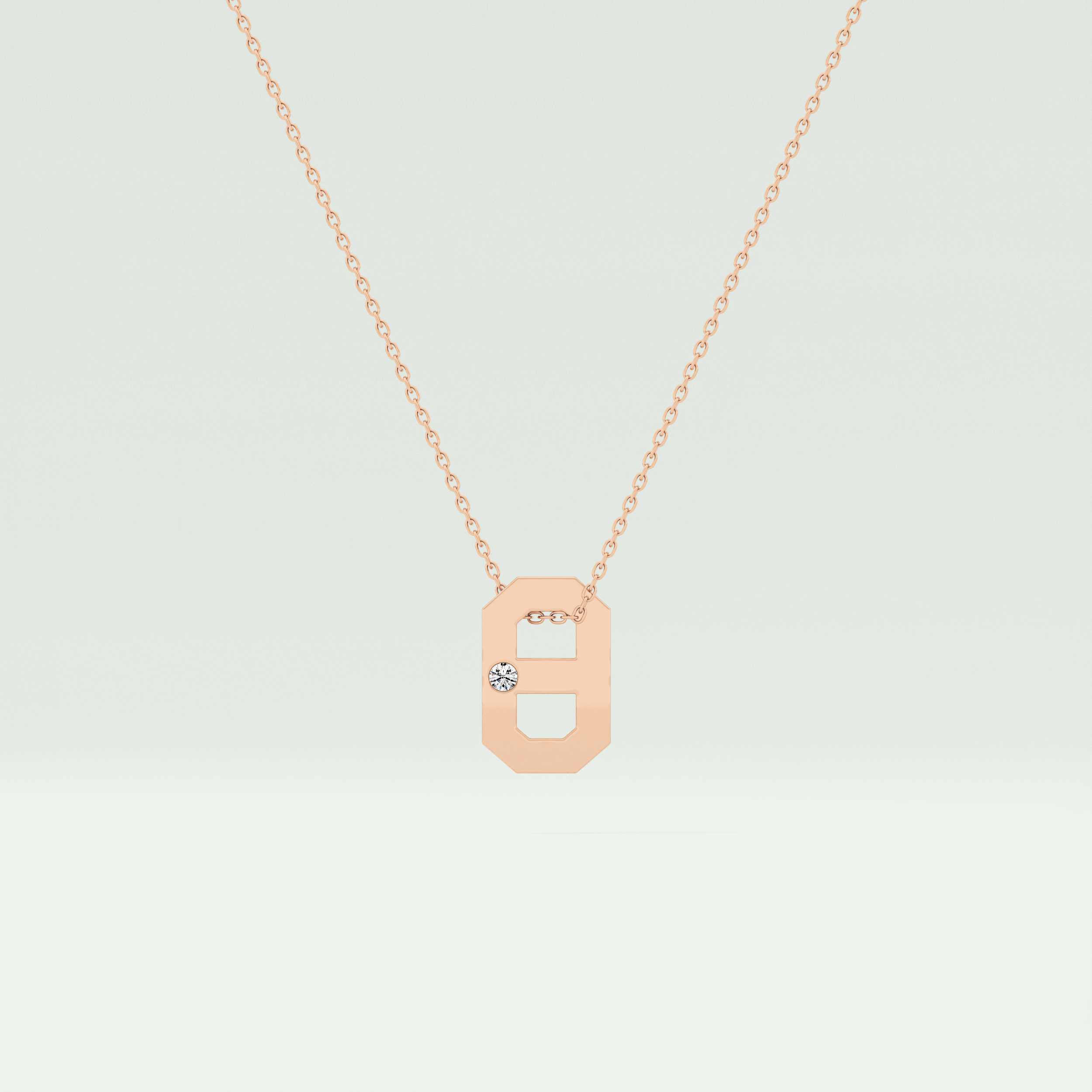 0.02 CT Round Solitaire Moissanite Diamond Necklace For Him 9