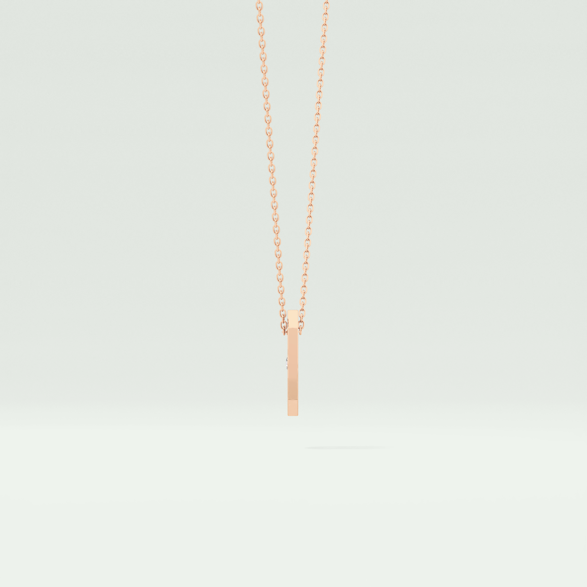 0.02 CT Round Solitaire Moissanite Diamond Necklace For Him 11