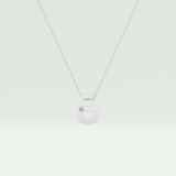 0.02 CT Round Solitaire Moissanite Diamond Necklace For Him 7