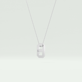 0.02 CT Round Solitaire Moissanite Diamond Necklace For Him 6