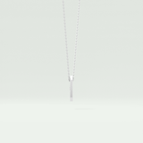 0.02 CT Round Solitaire Moissanite Diamond Necklace For Him 8