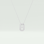 0.02 CT Round Solitaire Moissanite Diamond Necklace For Him 5
