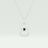0.10 CT Princess Black Moissanite Diamond Necklace 6