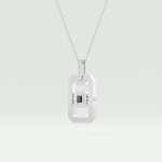 0.10 CT Princess Black Moissanite Diamond Necklace 5