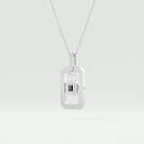 0.10 CT Princess Black Moissanite Diamond Necklace 5