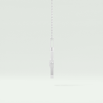 0.10 CT Princess Moissanite Diamond Solitaire Style Necklace 8