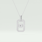 0.10 CT Princess Moissanite Diamond Solitaire Style Necklace 7
