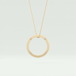 0.20 CT Round Moissanite Diamond Ring Necklace 4