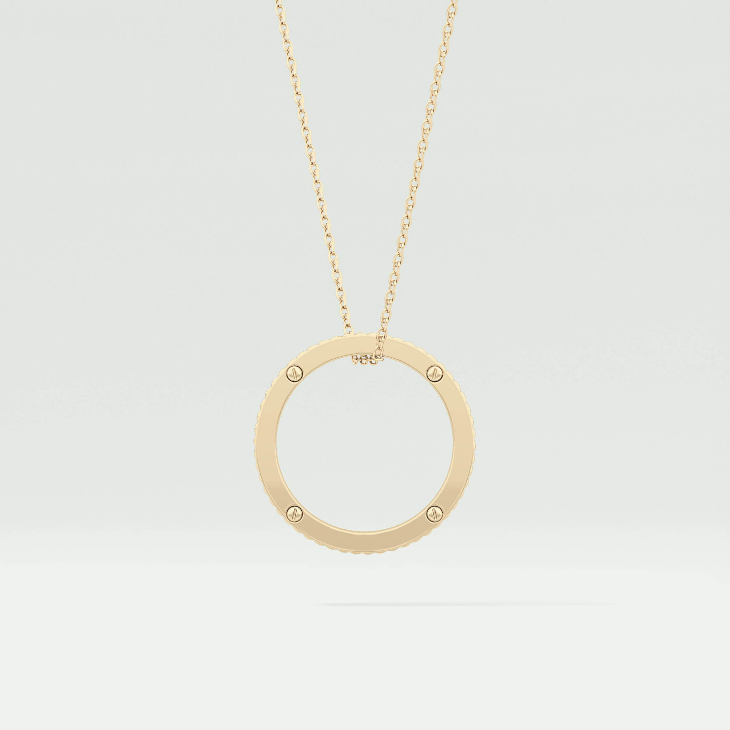 0.20 CT Round Moissanite Diamond Ring Necklace 4