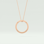 0.20 CT Round Moissanite Diamond Ring Necklace 11