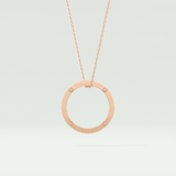 0.20 CT Round Moissanite Diamond Ring Necklace 11
