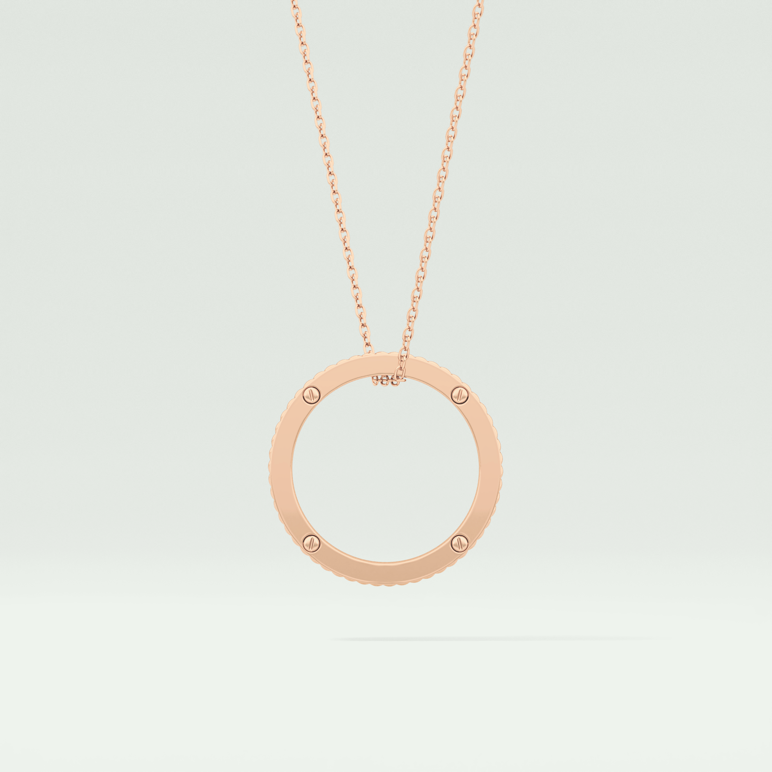 0.20 CT Round Moissanite Diamond Ring Necklace 11