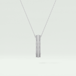 0.20 CT Round Moissanite Diamond Ring Necklace 5