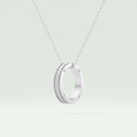 0.20 CT Round Moissanite Diamond Ring Necklace 6