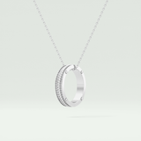 0.20 CT Round Moissanite Diamond Ring Necklace 6