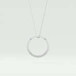 0.20 CT Round Moissanite Diamond Ring Necklace 7