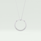 0.20 CT Round Moissanite Diamond Ring Necklace 7