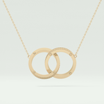 0.20 CT Round Moissanite Stones Open Circle Necklace 1