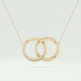 0.20 CT Round Moissanite Stones Open Circle Necklace 1